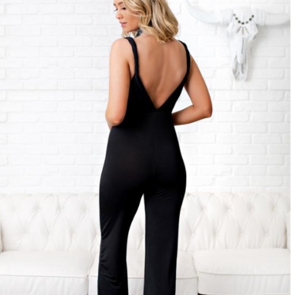 NanaMacs Black Jumpsuit NWT MED - Picture 2 of 4